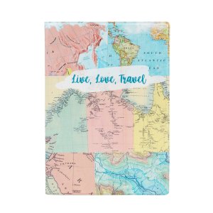 Обложка для паспорта "Live, love, travel"